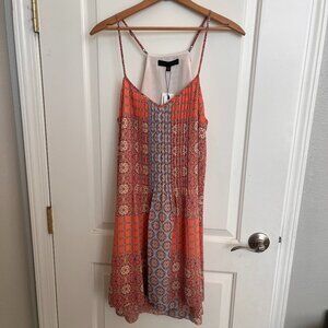 Sanctuary Bohemian Patchwork Orange Pink Blue Tunic Dress Sz Large NWT